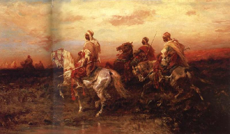 Adolf Schreyer Arab Horsemen on the March